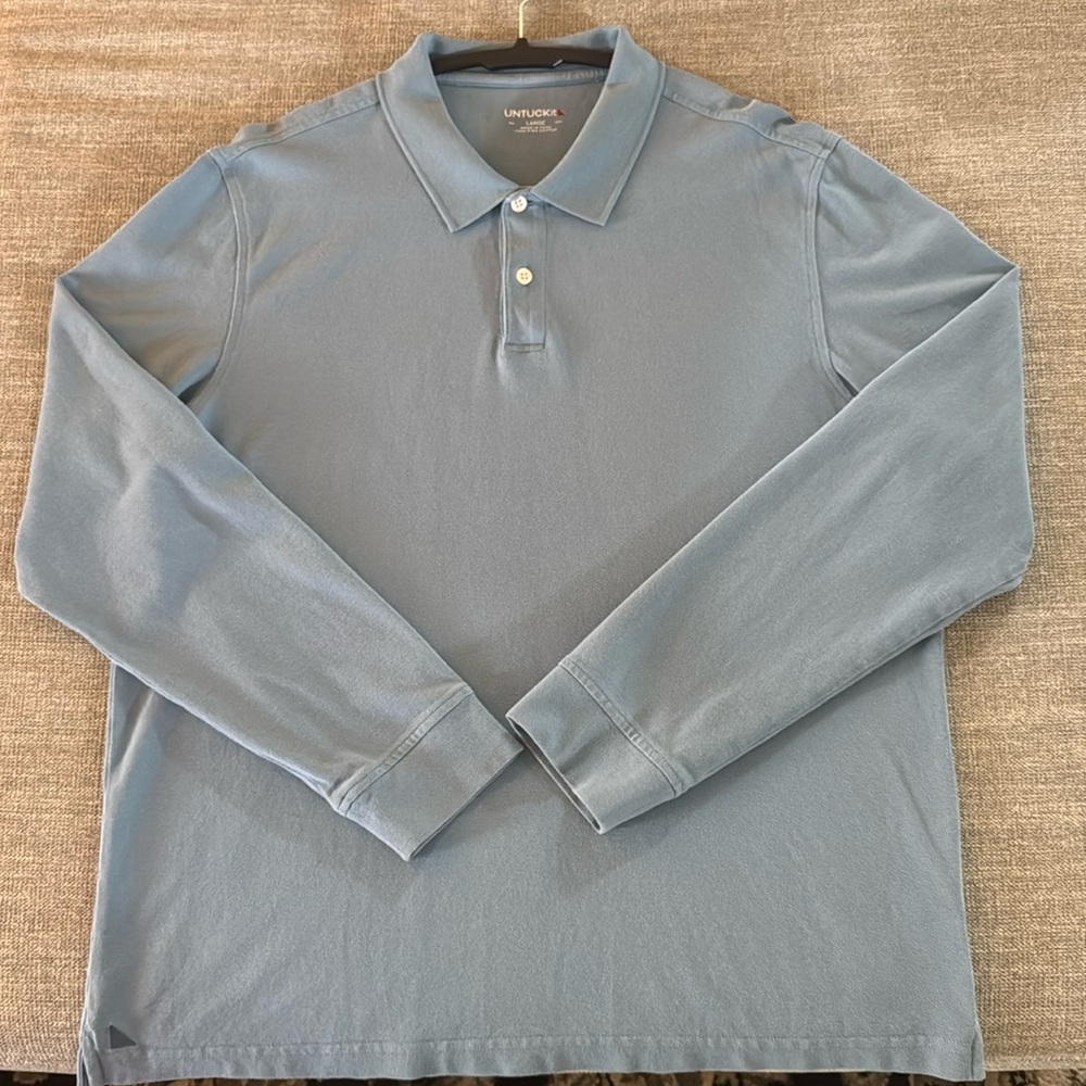 NWOT!!! UNTUCKit - Large - Blue long sleeve polo shirt
